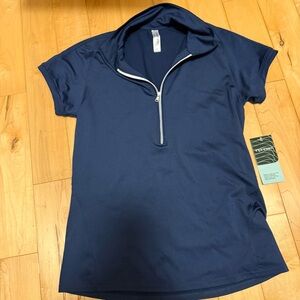 Inphorm Short Sleeve Zip-Front Polo Tee